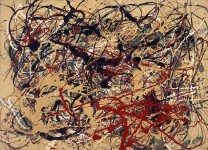 MIKE BIDLO : UNTITLED (NOT POLLOCK), 1983, 86.7 x 120.6 cm, 34 1/8 x 47 1/2 in., enamel on canvas